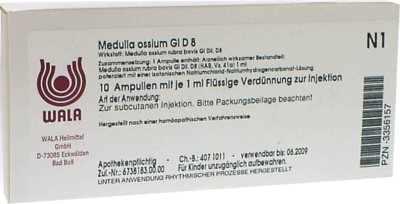 WALA Heilmittel GmbH MEDULLA OSSIUM GL D 8 Ampullen 10X1 ml 03356157