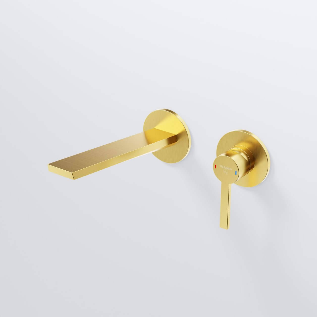Steinberg Serie 260 Waschtisch-Wand-Einhebelmischer, Gold gebürstet 260 1814 3 BG