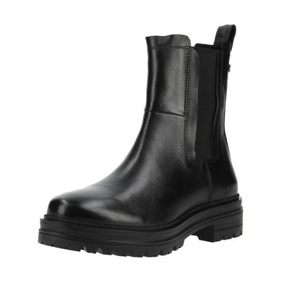Stiefelette LAZAMANI "Lazamani Stiefelette Leder", Damen, Gr. 40, Leder, schwarz, Schuhe Stiefelette