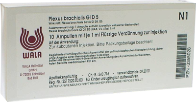 WALA Heilmittel GmbH PLEXUS BRACHIALIS GL D 5 Ampullen 10X1 ml 03355028