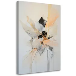 LEINWANDBILD Abstrakte Formen in Beige und Orange 80x120cm
