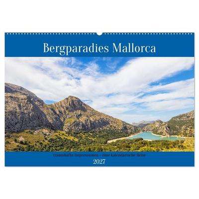 Bergparadies Mallorca (Wandkalender 2027 DIN A2 quer), CALVENDO Monatskalender