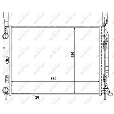 NRF Kühler, Motorkühlung 53003 für Mercedes RENAULT