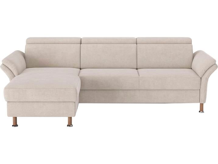 Ecksofa, Polyester, Beige, 260×172 cm, Motorische Funktionen, Modern, Home-affaire