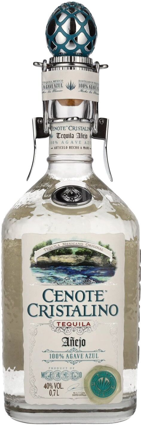 Cenote Tequila Cenote CRISTALINO Tequila Añejo 100% Agave Azul 40% Vol. 0,7l