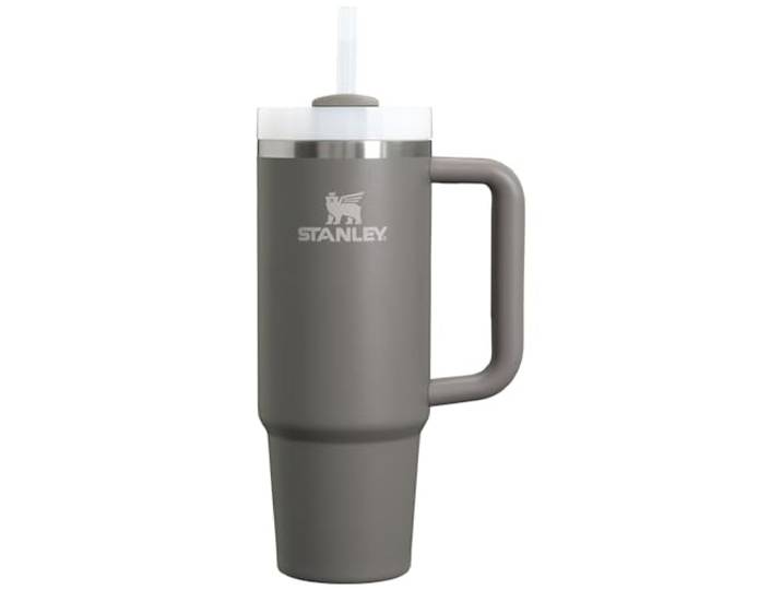 Stanley Quencher H2.0 FlowState vakuumisolierter Becher aus Edelstahl mit Deckel und Trinkhalm, für Wasser, Eistee oder Kaffee, Smoothie und mehr, Steinfarben, 887 ml