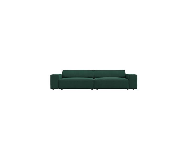 4-Sitzer Design Sofa „Jodie“ Strukturstoff Grün Chosen by Bloomingloft