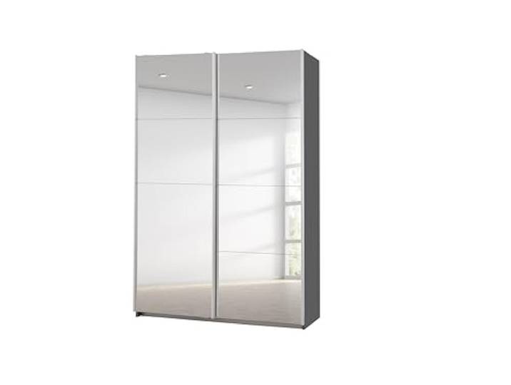 Rauch Möbel Caracas, Schwebetürenschrank, Grau metallic, Breite 136 cm