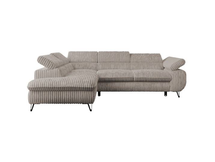 ECKSOFA PETER L Hellbraun Cord - Links Seite
