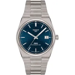 Tissot T1378074404100 Herrenuhr PRX 38 mm Automatik Titan/Blau
