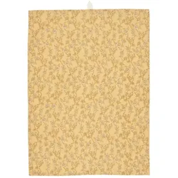 IB Laursen Geschirrtuch Filippa mit gelben Blumenranken, 50 x 70 cm, Filippa