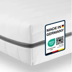 Sleepneo Kaltschaum Matratze 90x190, Höhe 15cm, Höhe 15cm 7 Zonen Matratze, Härtegrad H2 H3