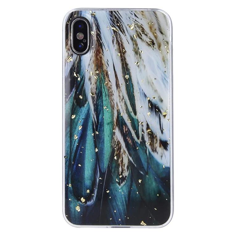 OEM Gold Glam Hülle für Samsung Galaxy A53 5G Federn (Samsung Galaxy A53 5G) (ILIKE)