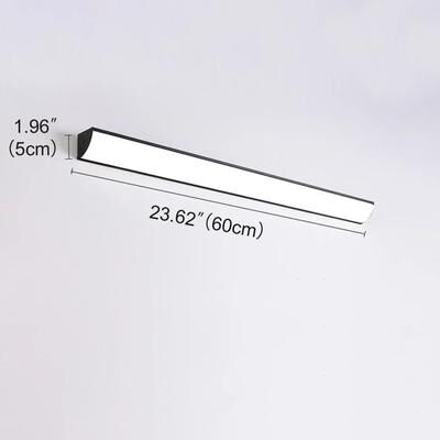 Inspire Curations Minimalist Long Strip Outdoor Wall Light With Motion Sensor Waterproof LED Garden Sconce black60cm No Sensor Three Dimm