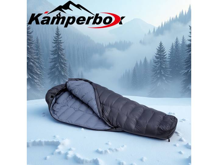 Sac de couchage en duvet d'oie Kamperbox, sac de couchage d'hiver, sac de couchage en duvet d'oie