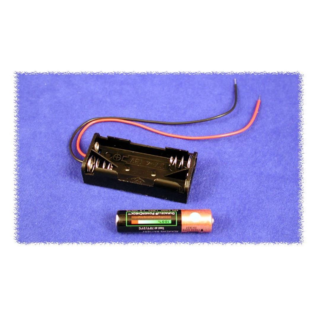 Hammond BH2AAAW Batteriehalter 2 x AAA Kunststoff Schwarz 1 St. (BH2AAAW)