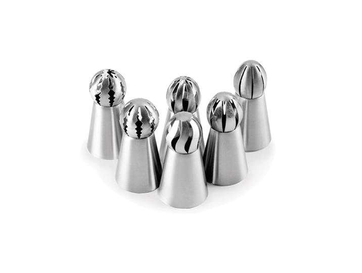 6 douilles russes en inox Lacor