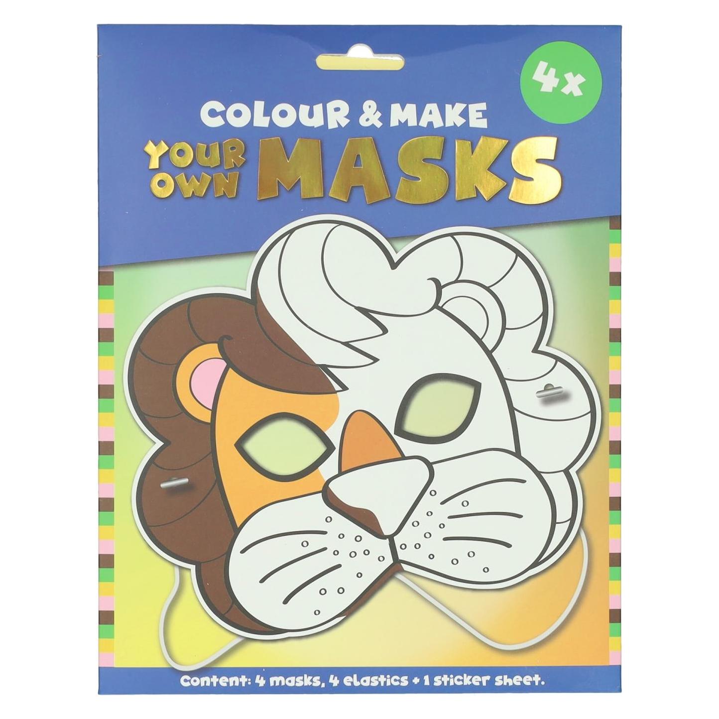 Wins Holland Löwenmaske zum Selbstgestalten - 4 Masken (68855697)
