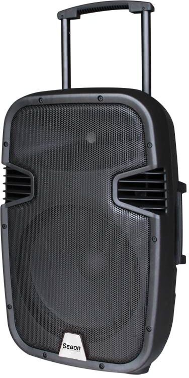 Segon Runner 15 Enceinte amplifiée 130W avec double micro UHF, Bluetooth, USB/SD, MP3 et tuner FM.