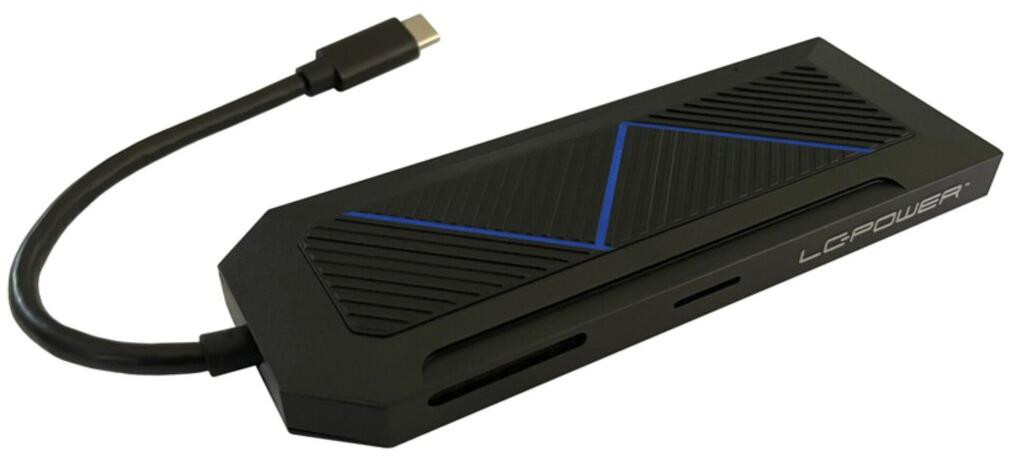 LC-Power LC-HUB-C-MULTI-6-RGB USB-Hub met RGB-verlichting