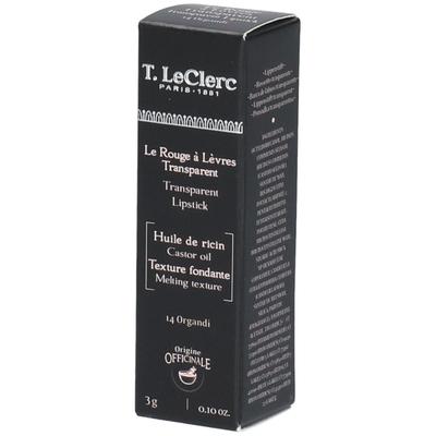 T.LeClerc Rouge A Levres Transparent - 14 Organdi 3g 3 g Make up