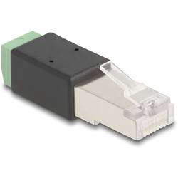 Delock RJ45 Netzwerk Adapter Kabel [1x RJ45-Stecker - 1x Buchse] Schwarz, Grün 66604