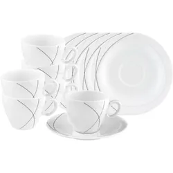 Seltmann, Tasse, Trio Highline Kaffeetassen mit Untertassen (230 ml, 6x)