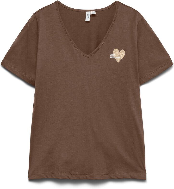 VERO MODA Tee shirt col v manches courtes