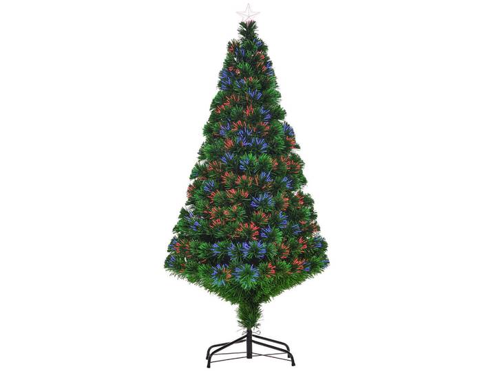 ComfortXL Weihnachtsbaum De-41560 Glasfaser LED 150 cm Grün, Kunststoff, 150 cm, Dekoration, Weihnachtsdekoration, Christbäume & Zubehör