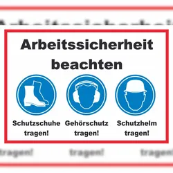 HB-Druck Arbeitssicherheit Füße Ohren Kopf Schild A6 (105x148mm)