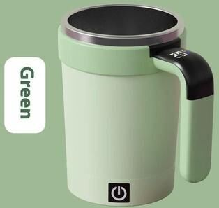 Uplift Picks Smart Self Stirring Coffee Mug With Temperature Display And Magnetic Mixing green 301 400 Ml