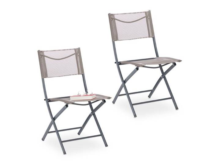 Relaxdays Gartenstuhl klappbar 2er Set