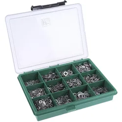 RS PRO, Muttern + Unterlegscheiben, Scheibensortiment A2 M2 - M6 (M2, M2.5, M3, M4, M5, M6)