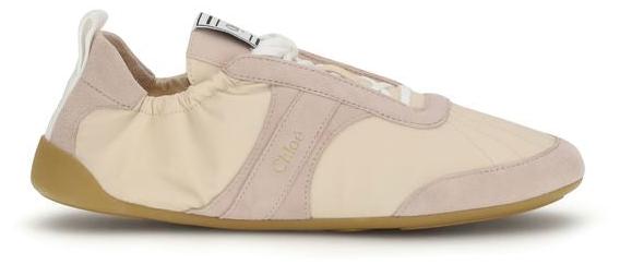 Chloé Sneaker aus Nylon in Beige
