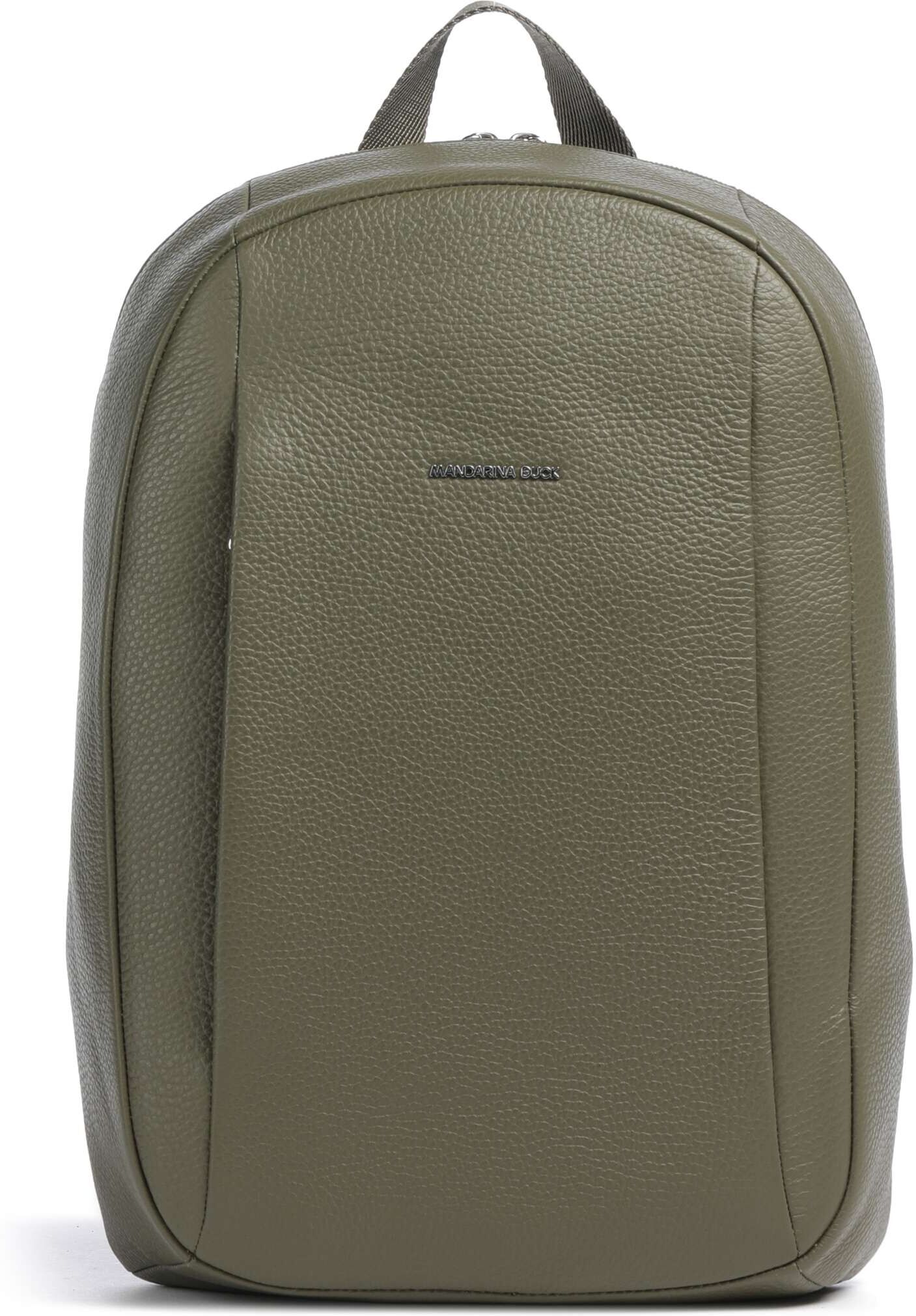 Mandarina Duck Mellow Leather Rucksack aus Leder, oliv