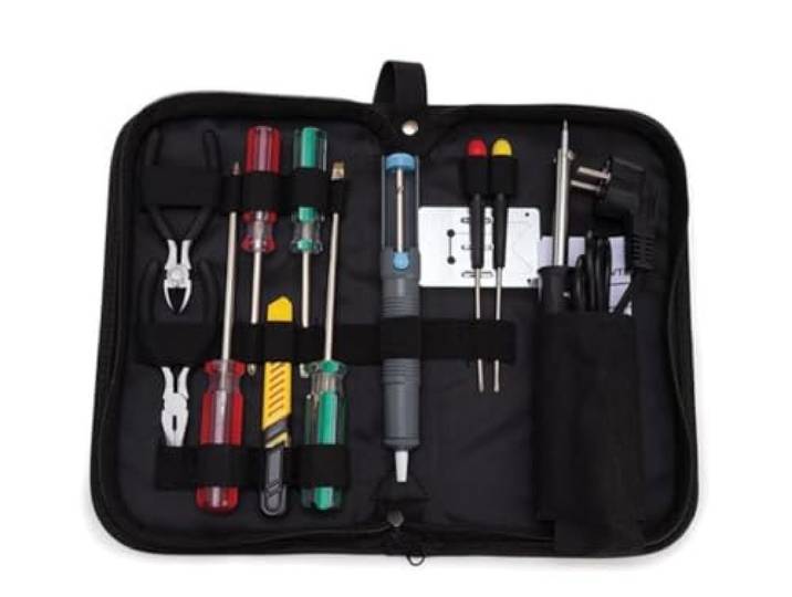 Velleman Trousse à outils\, pour le bricoleur\, 11 pièces\, non magnétique\, avec étui\, noir