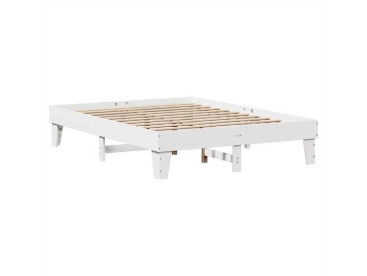 Cadre de lit - VIDAXL - sans matelas - blanc 140x200 cm bois de pin massif Pour chambre（64650)