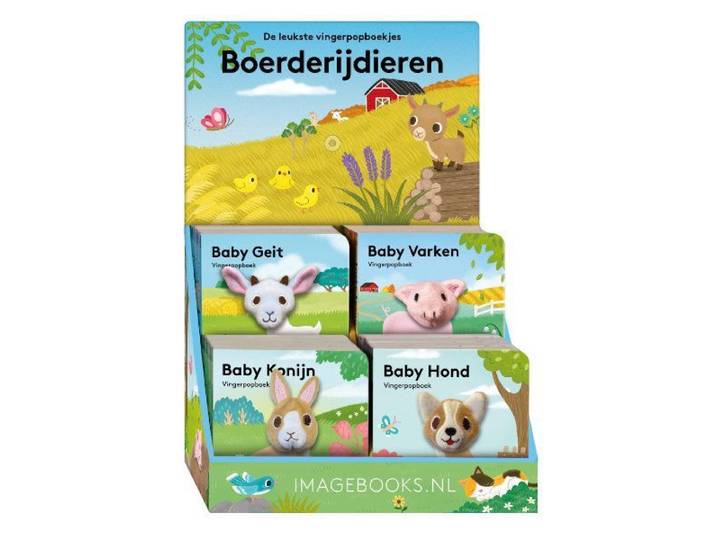 Vingerpopboekjes Boerderij - 4 Vingerpopjes met Boekje - Assorti