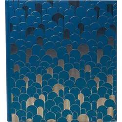 Exacompta 16096E Fotoalbum, 60 schwarze Seiten, Néo Déco - Bleu de France