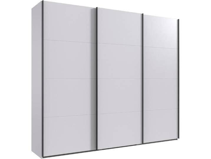 Kleiderschrank, Holzwerkstoff, Schwarz-Weiß, 270×236×65 cm, 3 Schwebetüren, Wimex
