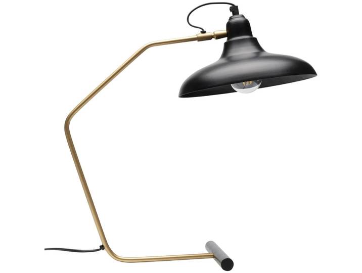 Lampe en acier noir et doré