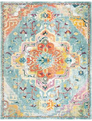 SAFAVIEH Crystal Floretta Vintage Boho Medallion Rug