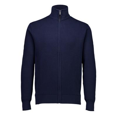 Cardigan BISON "Cardigan Comfort Fit", Herren, Gr. 4XL, blau (navy), Obermaterial: 70% Baumwolle, 30% Polyester, Strickjacken