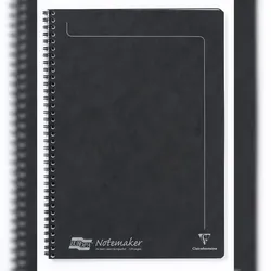 Clairefontaine 10x Europa Notemaker, Doppelspiralheft A4, 60 Blatt liniert abtrennbar - Schwarz 4862Z