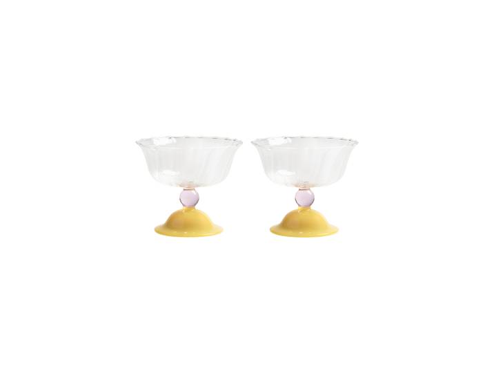 & klevering - Coupe Tulip - Jaune - Verre borosilicaté