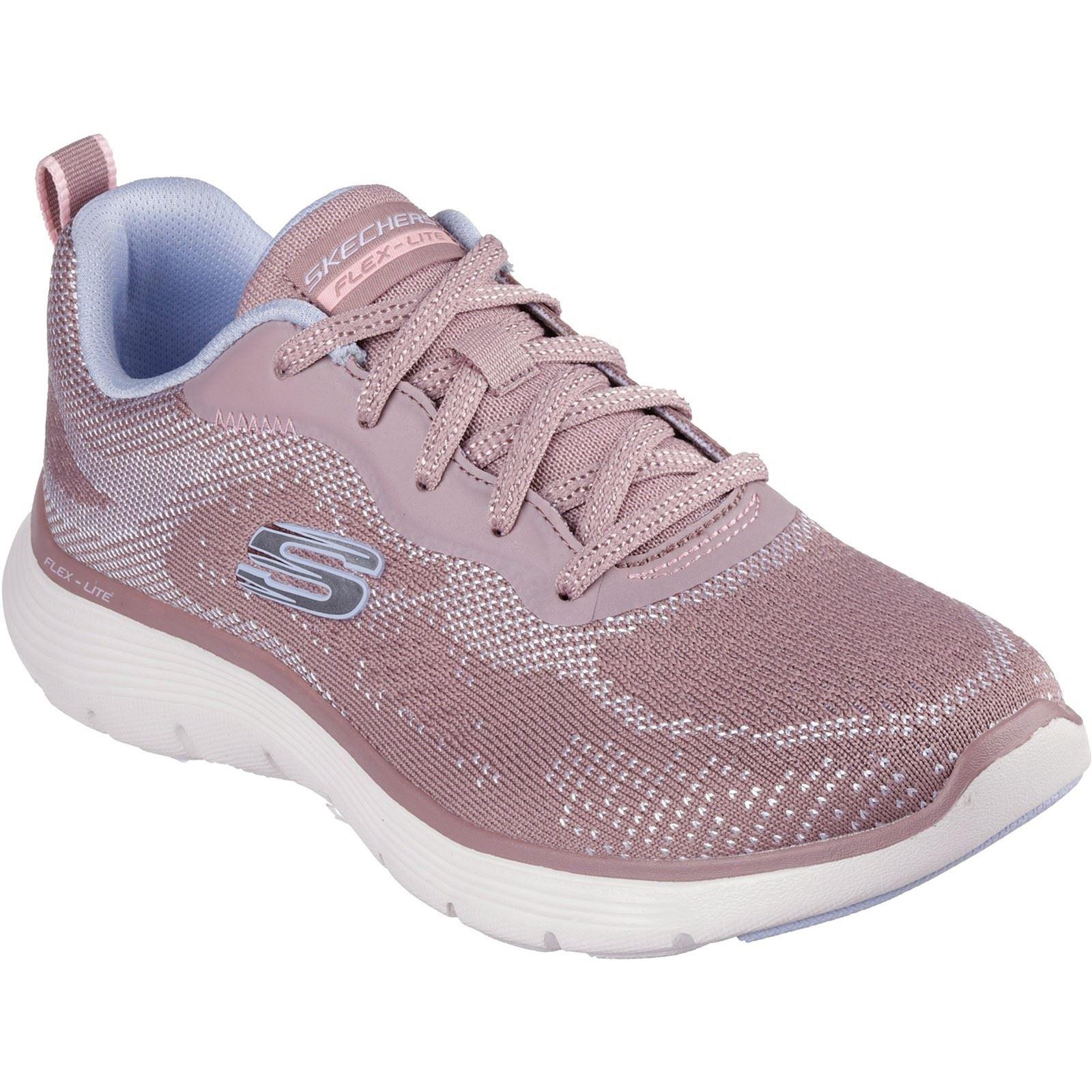 Skechers Flex Appeal 5.0 Cruising Thru Textil Damen Mauve/Hellblau Sneaker