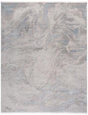 SAFAVIEH Platinum Renilde Modern Abstract Fringe Viscose Rug