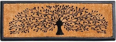 A1 Home Collections Flocked Hand-crafted Rubber Coir Tree Door Mat