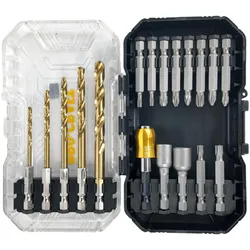 Procraft, Bits, DBS-18 Bit und Bohrer Set 18 teilig S2 Stahl Phillips / Pozidriv / Torx (Kreuz Phillips PH, Kreuz Pozidriv PZ)