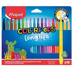 Maped Faserschreiber »COLOR'PEPS LONG LIFE 2.0« 18 Stück